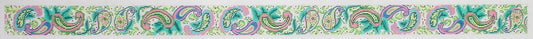Wide Belt /Bag Strap – Paisleys & Leaves – Greens, Blues, Pinks WBL-07