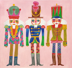 Three Colorful Nutcrackers – On Pink Background SHS-PL-05