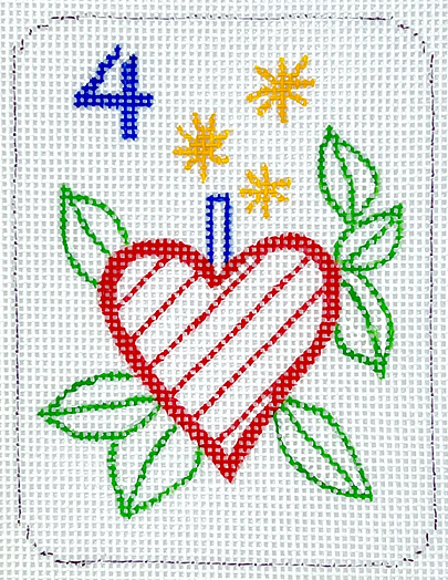 Mini Mahjong Tile – Heart w/ Leaves OM-376