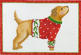 Yellow Dog In Red Sweater – Yellow Ochres, Greens & Reds SER-PL-01