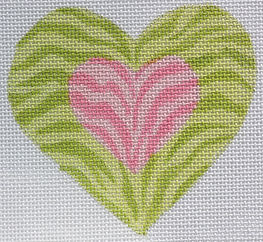 Mini Heart – Double Zebra – Limes & Pinks OM-10
