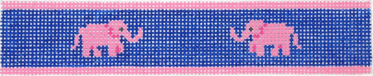 Key Fob – Pink Elephants On Navy KF-27