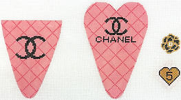 Scissors Case – Quilted Chanel C’S – Black On Blush Pink        SC-12