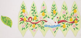 Christmas Ornament – 12 Days Stuffed Pear – Swans-A-Swimming (Day 7) (Stitch Guide Available) XM-100