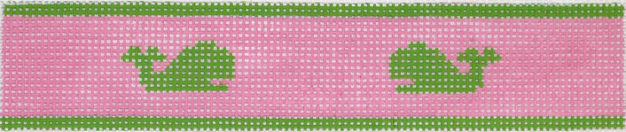 Key Fob – Lime Green Whales On Pink KF-34