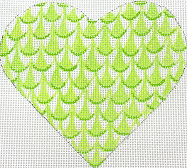 Mini Heart – Herend-Inspired Fishnet - Limes OM-259