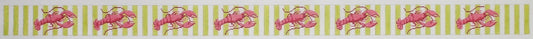 Wide Belt /Bag Strap – Lobsters On Lime Cabana Stripes WBL-13