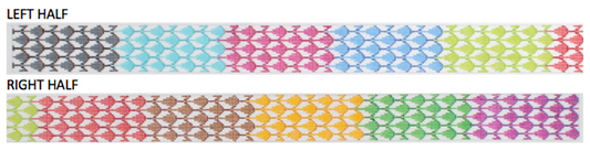 Belt – Herend-Inspired Fishnet Patchwork – Pink, Yellow, Purple, Brown, Aqua, Lime, Black, Cinnabar, Blue & Emerald BL-84