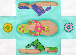 Brick – Jack Rogers Sandals – Bright Multi Colors On Caribbean BR-30
