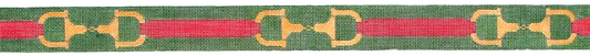 Belt – Snaffle Bits In Gucci Colors – Red & Green w/ Gold BL-82