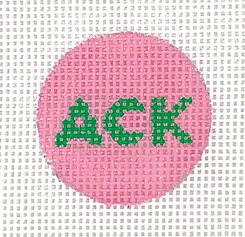 Planet Earth Key Ring Insert – Ack – Bright Green On Pink PKR-25