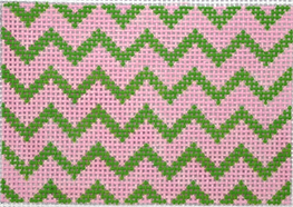 Planet Earth Insert – Zigzag – Pink & Lime w/ Periwinkle Letter (Specify Letter Or Blank) INSPCC-09