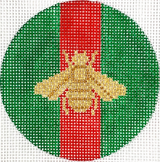 Gucci-Inspired Gold Bee On Green w/ Red Stripe INSL3-45