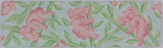 Cuff/Bookmark – Lilly-Inspired Koala Bears – Corals & Greens On Light Blue CU-21