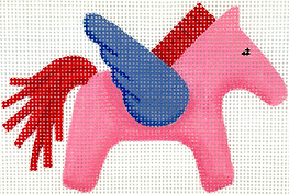 Mini/Bag Charm – Hermès Pegasus – Pink, Red & Blue      OM-450