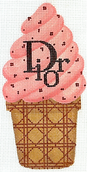Mini Designer Dessert – Dior Soft Serve Peach Chocolate Chip Soft Serve Cone        OM-440