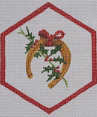 Christmas Ornament – Horseshoe w/ Holly XM-129