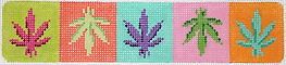 Cuff/Bookmark – Weed Leaves – Andy Warhol Colors CU-420