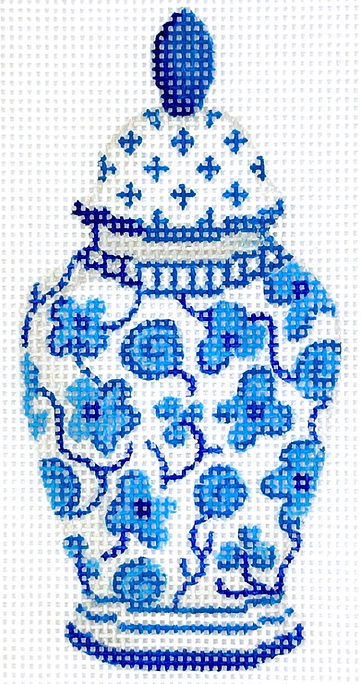 Mini/Bag Charm – Chinoiserie Blue & White Covered Pot         OM-460