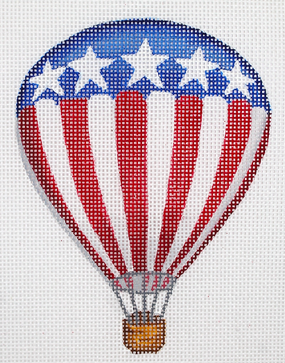 Mini Patriotic Hot Air Balloon – Red & White Stripes & Blue w/ White Stars OM-221