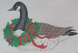 Christmas Ornament – Canada Goose w/ Wreath XM-01