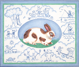 Bunny Toile – Blues KR-PL-09