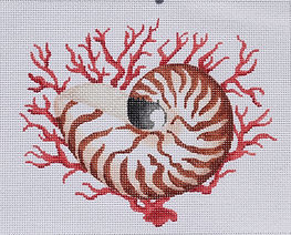 Nautilus Shell w/ Coral PL-282
