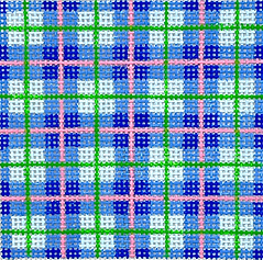 3” Square Insert – Madras Plaid – Blues, Kelly & Pink (Specify Letter Or Blank) INSSQ3-20