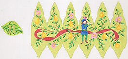 Christmas Ornament – 12 Days Stuffed Pear – Pipers Piping (Day 11) (Stitch Guide Available) XM-104
