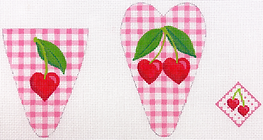 Scissors Case – Pink Gingham w/ Cherries        SC-07