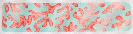 Cuff/Bookmark – Red Coral On Caribbean (Stitch Guide Available) CU-57