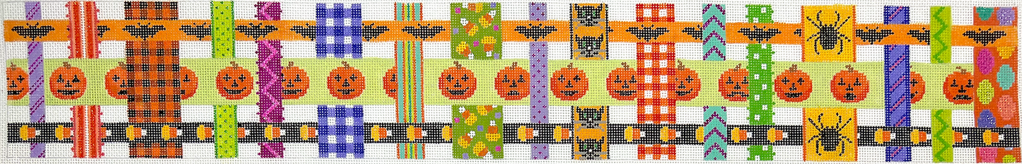 Halloween Basket – Woven Ribbons w/ A Halloween Theme BAS-03