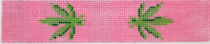 Key Fob – Green Weed Leaves On Pink KF-29