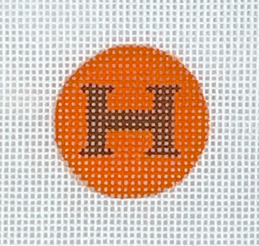 Planet Earth Key Ring Insert – Hermès H – Gold, Brown & Orange PKR-01