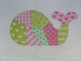 Mini Whale – Patchwork – Pinks & Greens OM-40