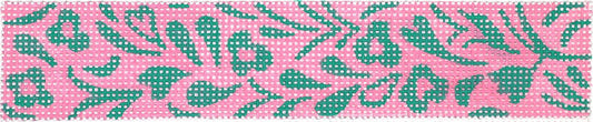 Key Fob – Hawaiian Floral – Greens On Pink KF-01