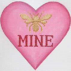 Valentine Mini Heart – Bee Mine – Pinks, Red & Gold OM-256