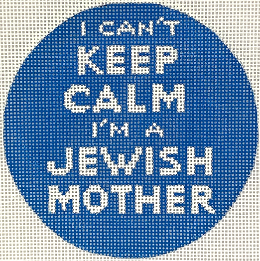4” Round – I Can’t Keep Calm I’m A Jewish Mother – White On Blue INSMC-73