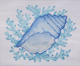 Conch Shell w/ Coral – All In Shades Of Blue PL-383