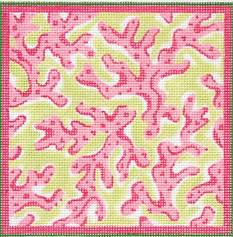 Lilly Letter – Sea Coral – Pinks On Greens (Specify Letter Or Blank) ALL-07