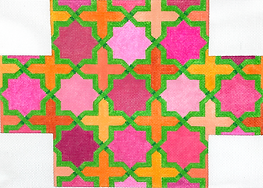Brick – Moroccan Tiles – Pinks & Oranges With Greens BR-32