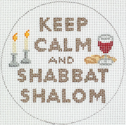 4” Round – Keep Calm & Shabbat Shalom INSMC-77