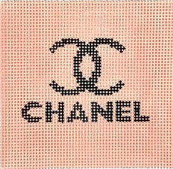 3” Square Insert – Chanel C’S – Black On Shell Pink INSSQ3-47