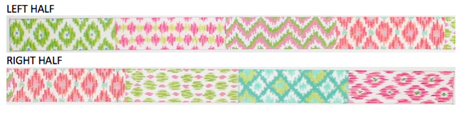 Belt – Patchwork Of Ikat Patterns – Pinks, Turquoise, Limes & Coral BL-68