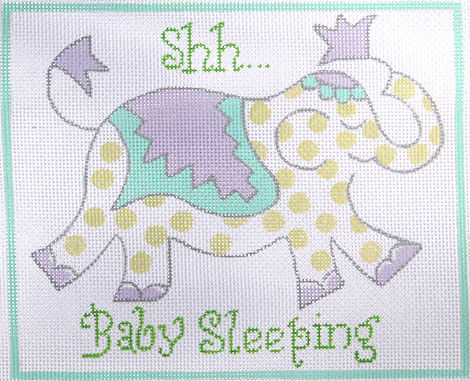 “Shh…Baby Sleeping” – Jilly Walsh Green Elephant JW-DH-04