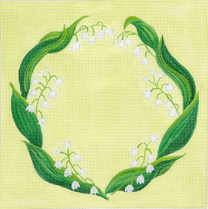 Ring Bearer Pillow – Lilly Of The Valley – On Soft Green PL-576