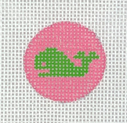 Planet Earth Key Ring Insert – Green Whale On Pink PKR-14