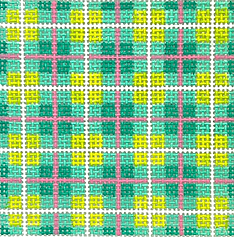 3” Square Insert – Madras Plaid – Turquoise, Lime, Pink & White (Specify Letter Or Blank) INSSQ3-18