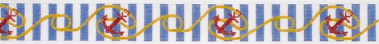Belt – Anchors On Blue Cabana Stripes BL-40