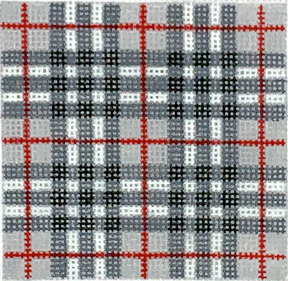 3” Square Insert – Gentleman’s Plaid – Gray, Black & Red INSSQ3-26